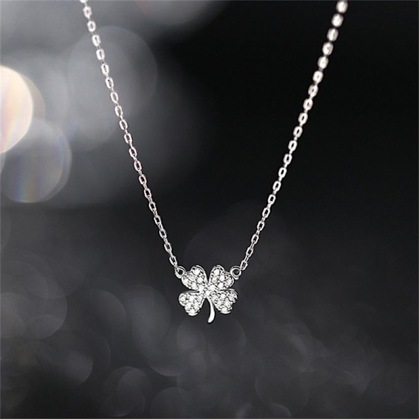 Fyrklöver Luck Leaves Sweater Chokers Crystal Zircon Pen