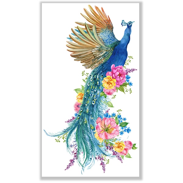 Påfågelmönster väggdekal Style Peacock Bakgrundsvägg Dec