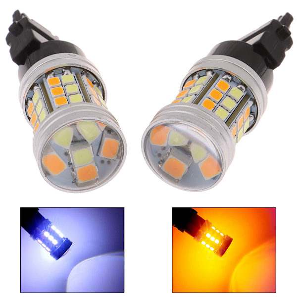 2st 3157 LED Bärnstensvit Bak Blinkers Parkering Hög power