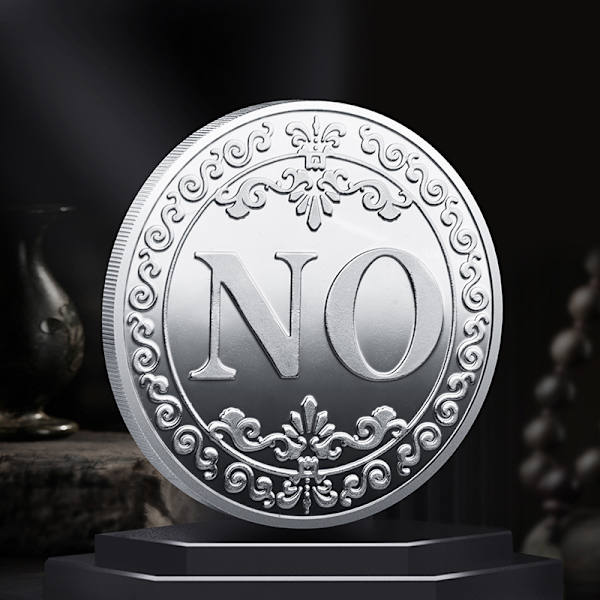 Diameter 4 cm Mynt JA eller NEJ Ta beslut Minnesplätering A