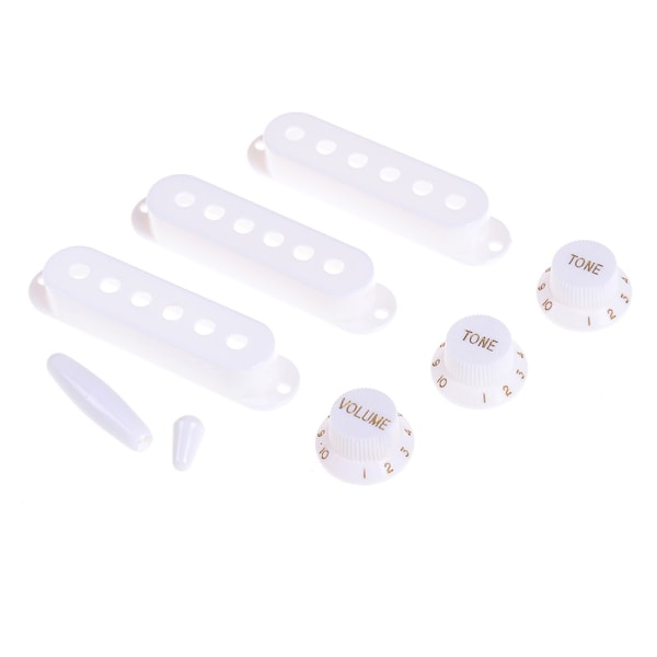 Single coil pickup cover kontrollvred strömbrytare spets set för elektr White