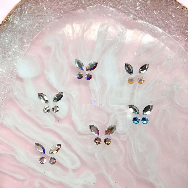 4st Dental Gems Clear Crystal Tooth Gem Ornament Smycken Nytt colorful