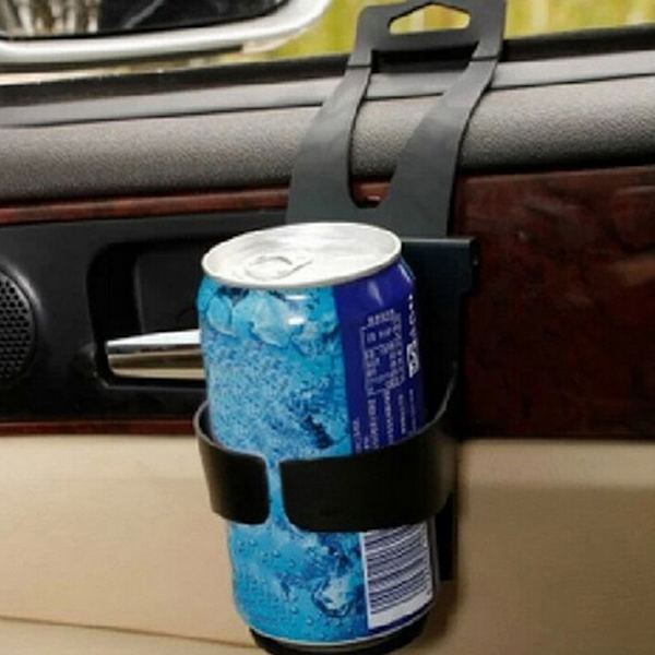 Svart Universal Car Lastbil Dörrfäste Dryck Flask Mugghållare