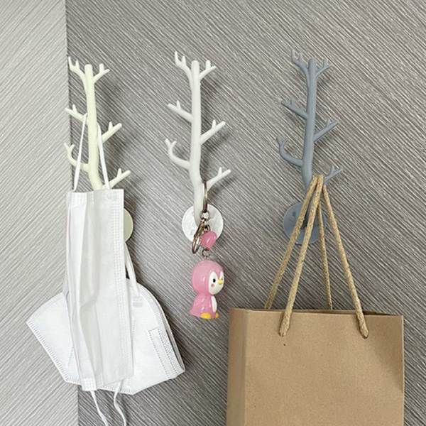 Nordic Branch Krok Väggdekor Nyckelhållare Organizer Förvaring Sti Beige