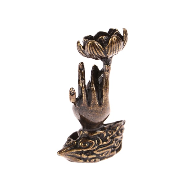 1st Vintage Buddha Hand Lotus rökelsebrännare Metal Backflow Inc