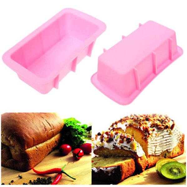 Rektangel Silikon Non Stick Bröd Limpa Form Bakeware Baki