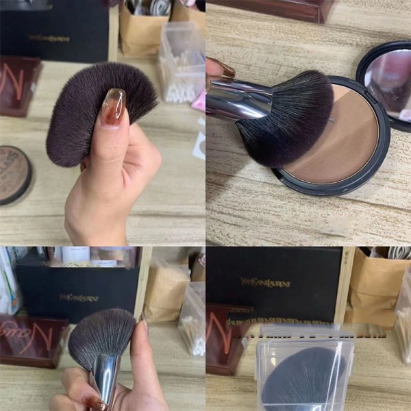 Kosmetisk Powder Brush Makeup Brushes Nose Shadow Brush Face Con Black