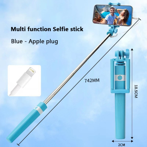 Ny trådstyrd Selfie Stick Lämplig typ-C-plugg miniport A1