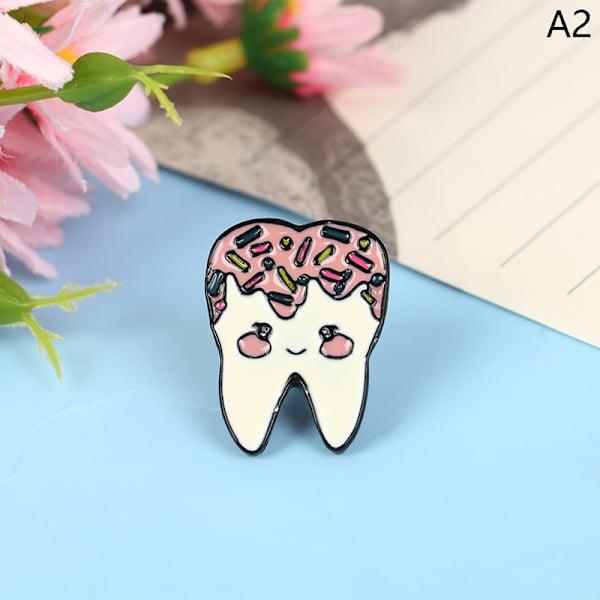 1 ST Tandform Brosch Pin Sjuksköterska Lapel Classic Badge Pins Jewe A2