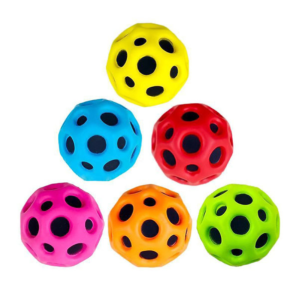 Användbar Hål Galaxy Soft Bouncy Ball Anti-fall Moon Form Porös Green