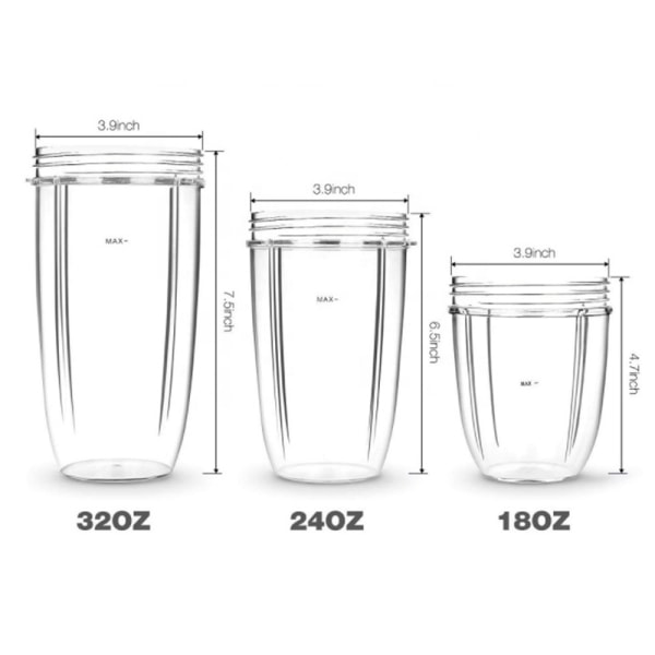 18/24/32 oz utbytesburk för blender för Nutribullet 600W mutter 18OZ