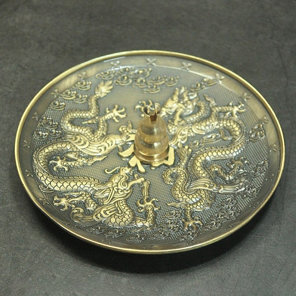 Dragon And Phoenix Brons rökelsebricka Tolv Zodiac Antik In 1