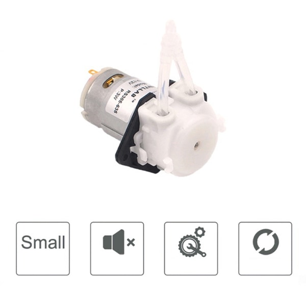 DC Micro självsugande Mute peristaltisk vätskepump för Lab Dosi （5-40ml/min）