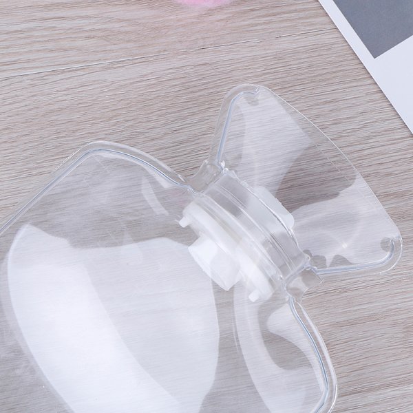 e PVC Relief Stress Smärta Varmvattenflaska Väska Mjuk Återanvändbar Han Pale Pink
