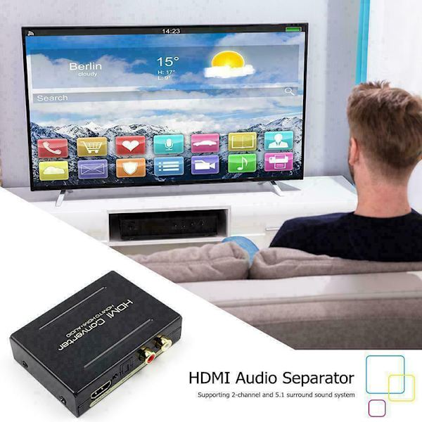 1080P Audio Extractor Converter Splitter HDMI till HDMI