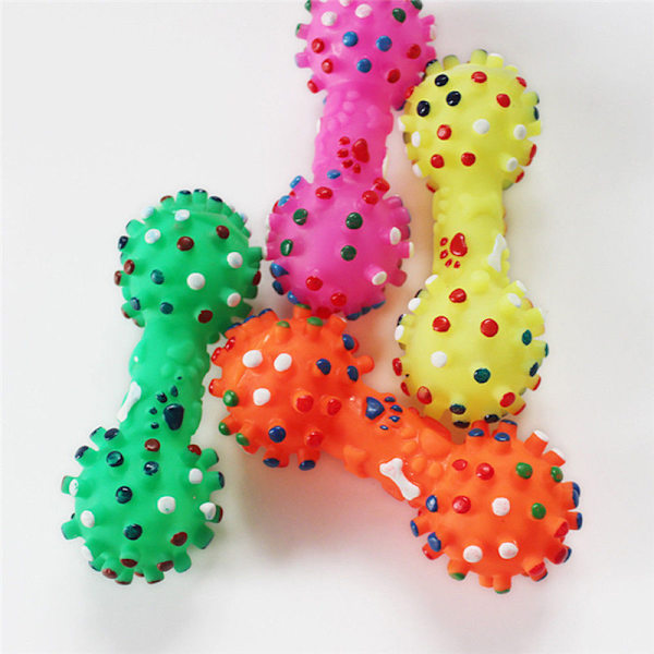 Prickade hantelformade hundleksaker Pipande Faux Bone Pet Chew Toys
