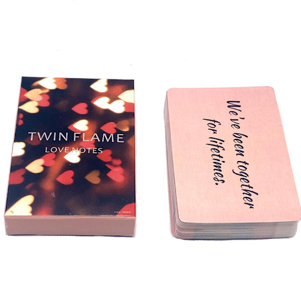 1 Box Twin Flame Love Notes Oracle Tarot Cards Pink Messages Car