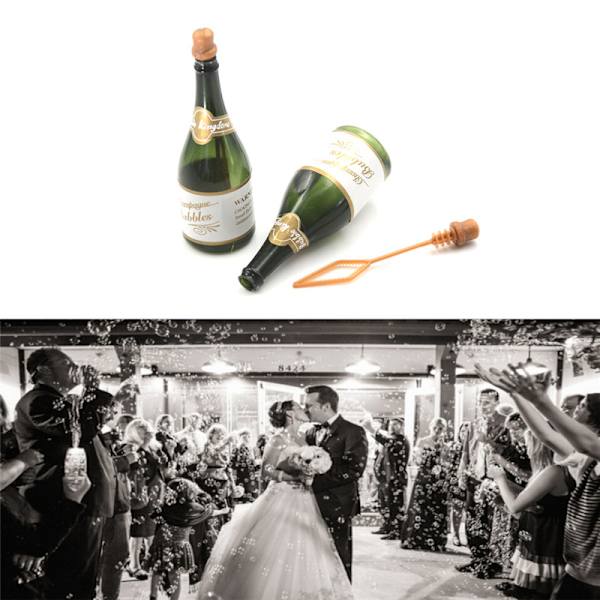 5 st Romantiskt bröllopsfest Champagneflaska Form DIY Self Wat