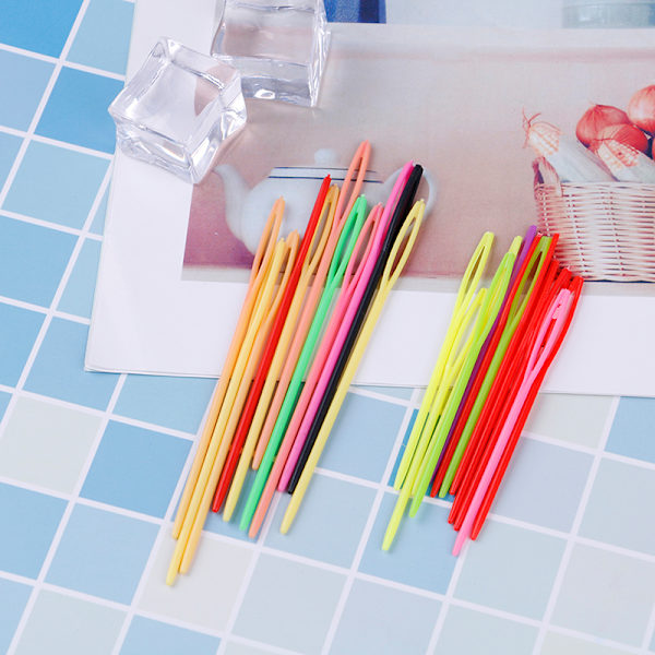 10st Flerfärgad plastsömnad s DIY-pysseltillbehör stickad se A
