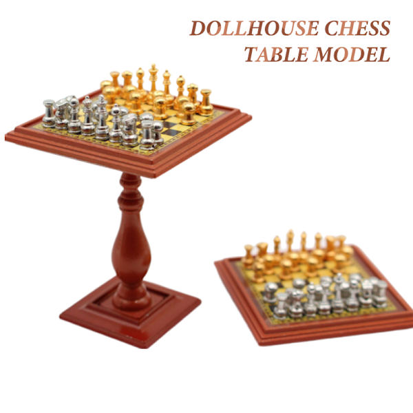 1Set 1:12 Dollhouse Miniature International Chess Checkerboard A3