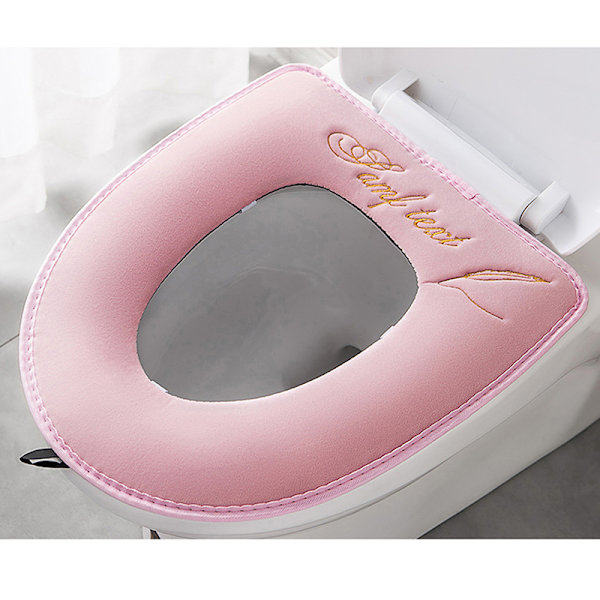 Universal Cover Vinter Varm Mjuk WC Matta Tvättbar Re Pink