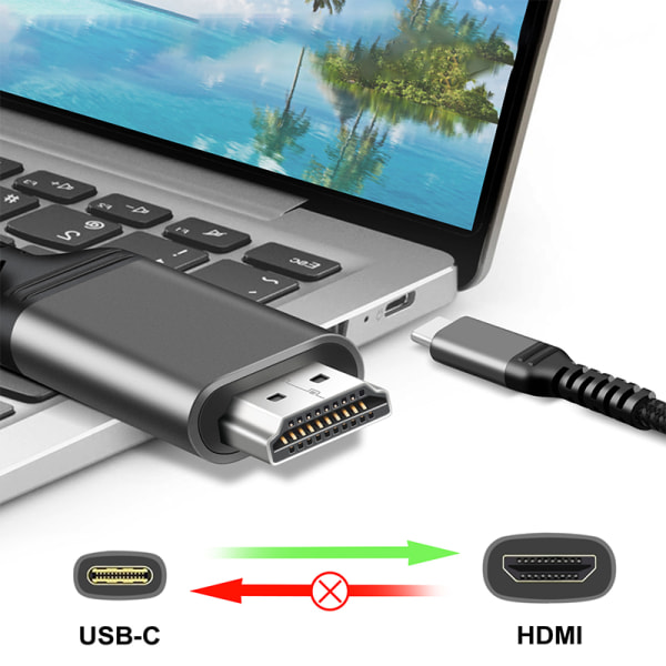 1m / 2m HDMI-projektionskabel USB Typ C till HDMI-kabel 4K 2M