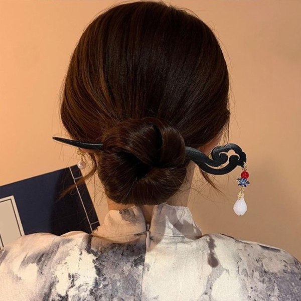 Stil Huvudbonader Ancient Style Hårnål Trä Hårnål Hanfu Hair S