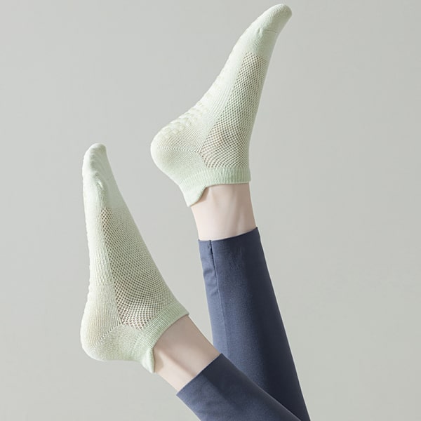 Mode Korta Yogastrumpor Pilatesstrumpor inomhus Halkfritt golv So Light gray
