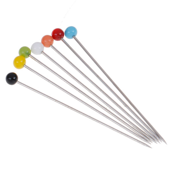 250 st/lot Att sy raka klänningsnålar Pearl Head Rak Multicolor