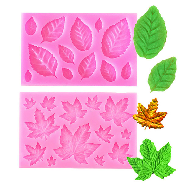 3D Mini Rose Flower Leafs Form DIY Fondant Chocolate S A3