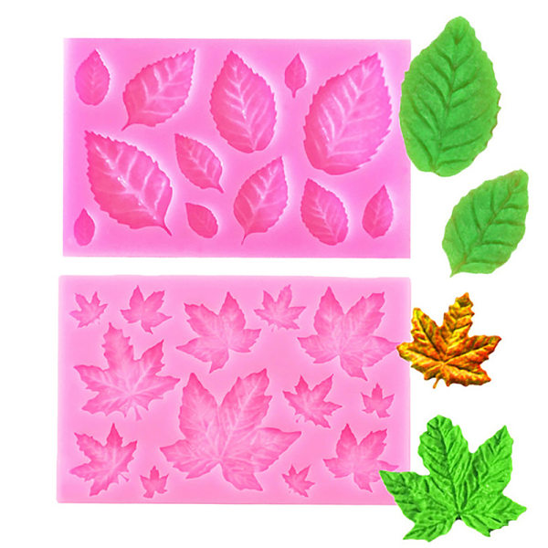 3D Mini Rose Flower Leafs Form DIY Fondant Chocolate S A4