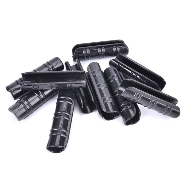 10x Greenhouse Plast Black Snap Clamp för PVC Pipe Greenhouse φ19mm
