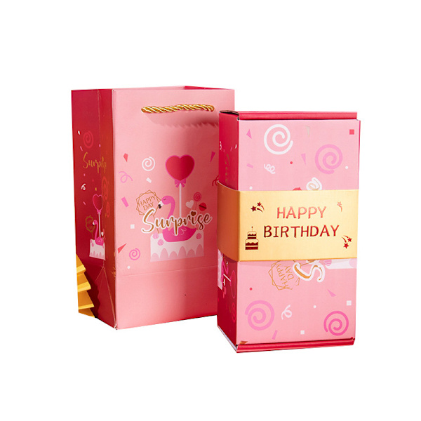 Folding Bounce Gift Box Surprise Jumping Box Bounce Box Explosi Pink 1