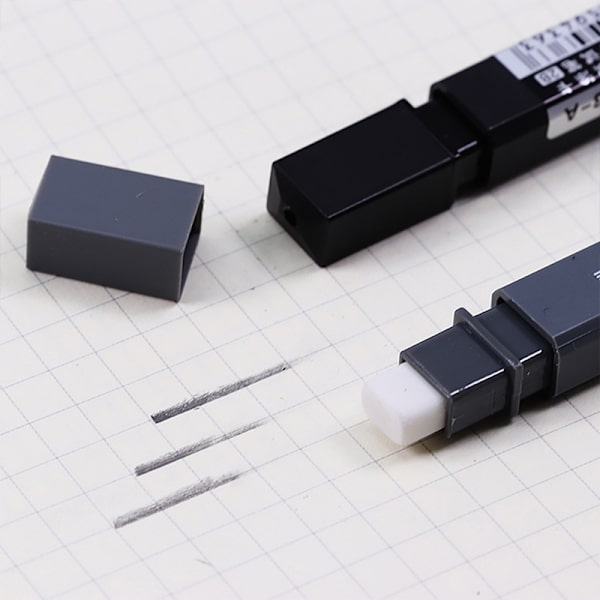 Tjock platt huvud mekanisk blyertsteckning 2B med refill Penci A2