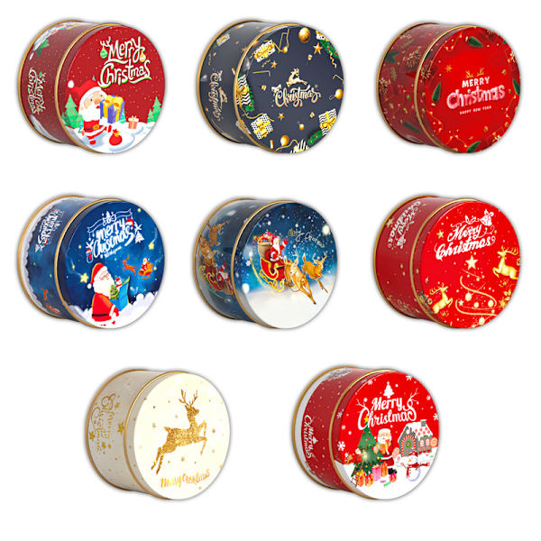 Julgodisburkar Dekor Xmas Godiskakaförpackning Burk Cand A8