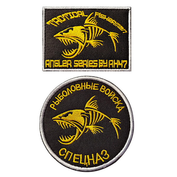 Runda Fiske Militära Patches Broderade märken A