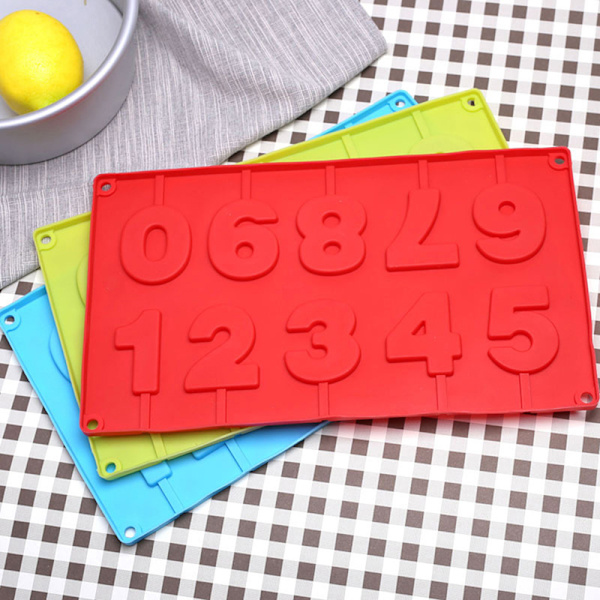 3D Nummer 0-9 Lollipop Form Kakadekoration Kap