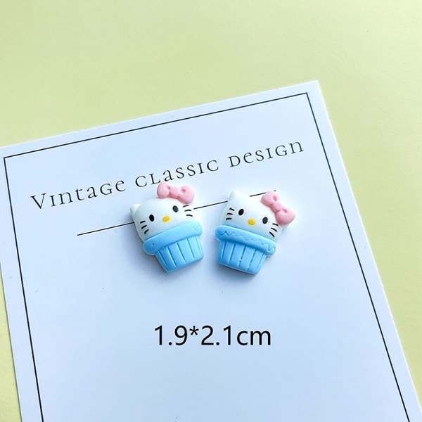 5 STK e Cat Cartoon Resin Crafts DIY Smycken Hårnålsdekoration A2