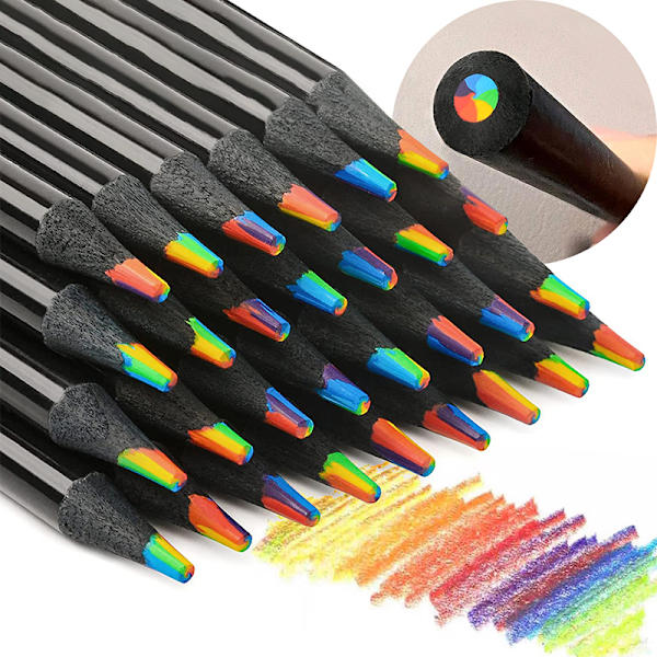 4st 7 färger gradient färgglad penna set konst målning ritning
