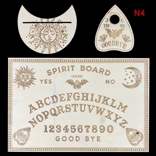 Spådomspendelbräde i trä graverad magic bräda Ouija Boa 4