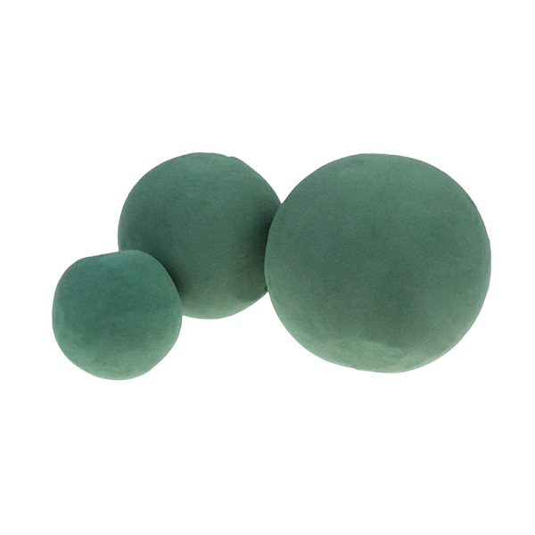 9/12/15 cm Rund grön torkad blomboll Mud svampblock Bouqu 9cm