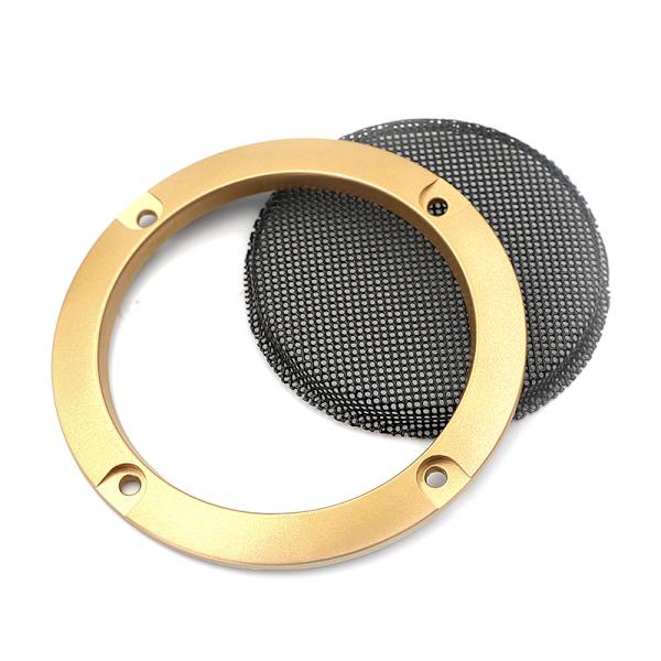 3" o cover dekorativt cirkelgaller i mesh 2 P Silver