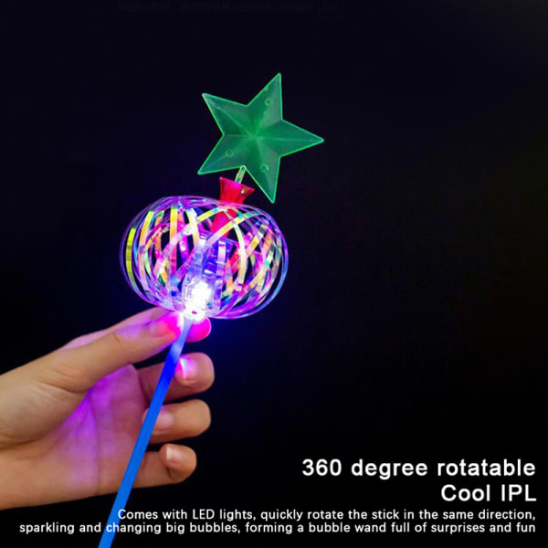 Rainbow Magic Stick Wand LED Bubble Flower Färgglad Lysande Till