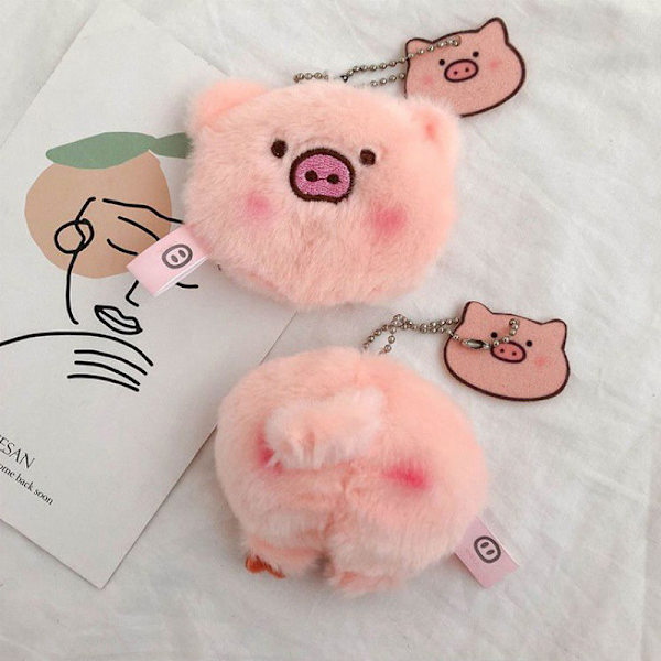 Bentoy Pig Plush Pink Soft Pig Nyckelringstillbehör e Student B A2