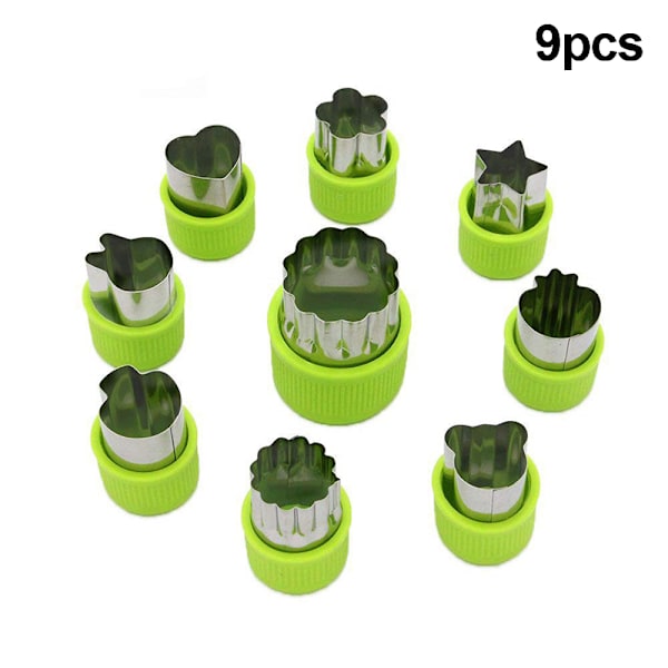 6/9st Rostfritt stål Cook Tools Grönsaker Frukt ting Kök 9pcs/green
