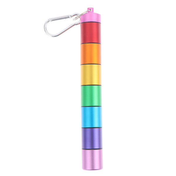 Metal Weekly Pill Box delad inom 7 dagar Modern nyckelring för M Multicolor