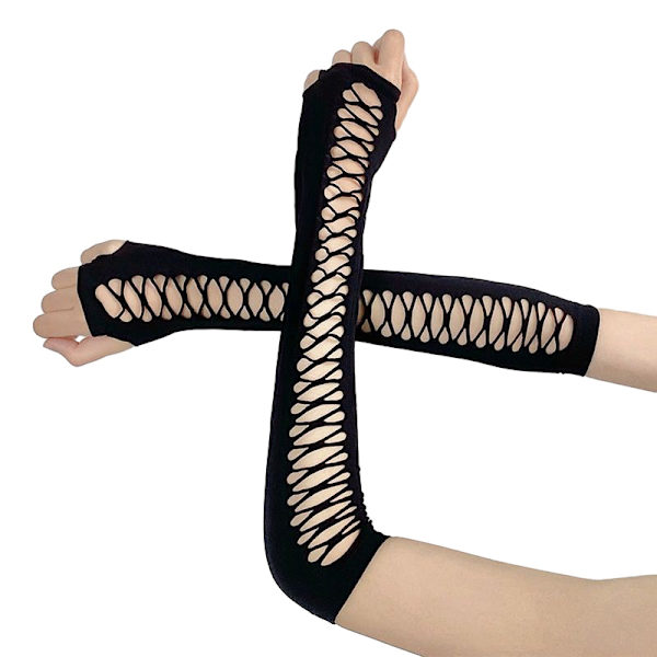 Elastiska fingerlösa handskar Touch vantar ut Cross Mesh handskar