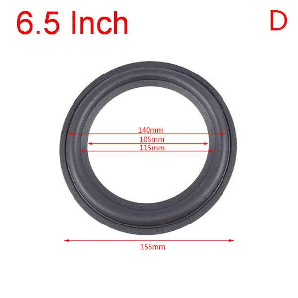 3-12 tums högtalare Surround Rubber Woofer Edge Ring Skum o Reparation 6.5nich