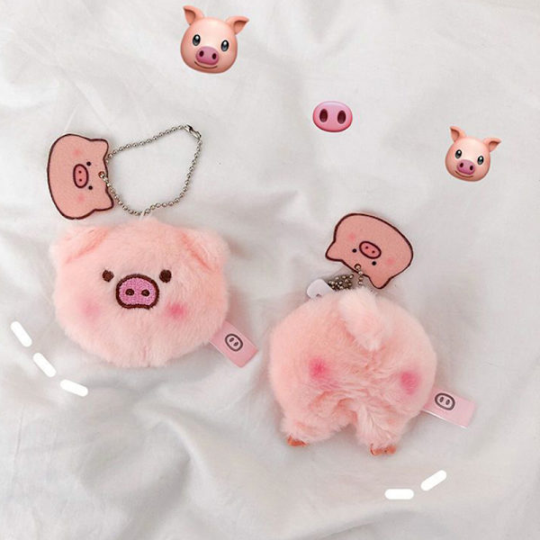 Bentoy Pig Plush Pink Soft Pig Nyckelringstillbehör e Student B A2