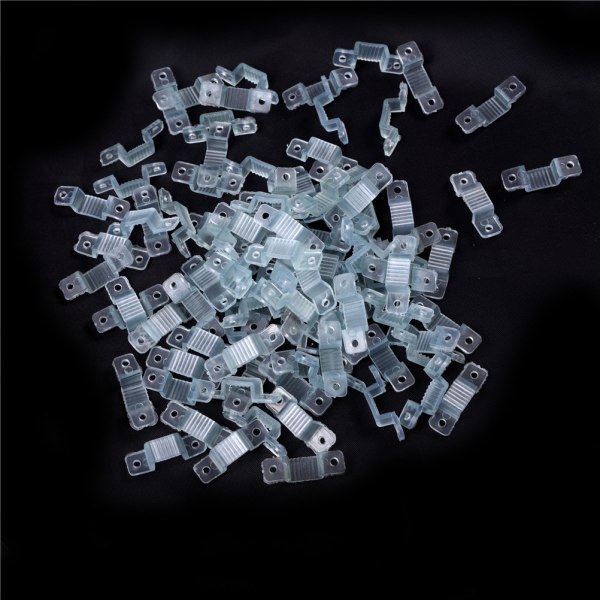 100st 10mm LED Fixerande Silikon monteringsklämmor